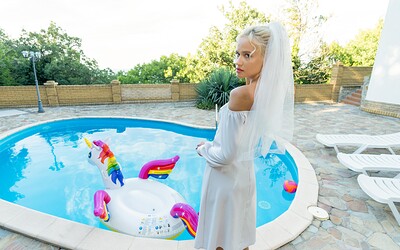 Unknown Model in Here cums the bride from Club Sweethearts