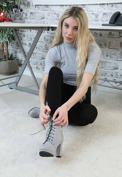 Alexandra X in Leggings Boots Over Tights from Only Opaques
