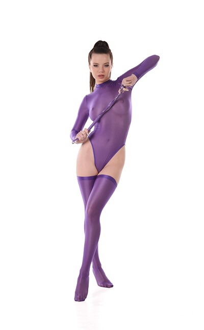 Toree in Istripper set Violet Spanker