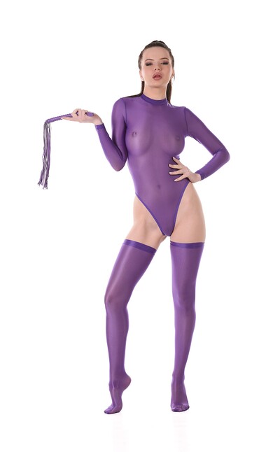 Toree in Istripper set Violet Spanker