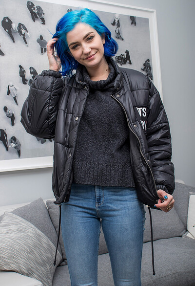 Skye Blue in Cool Girl Sweater from Cosmid