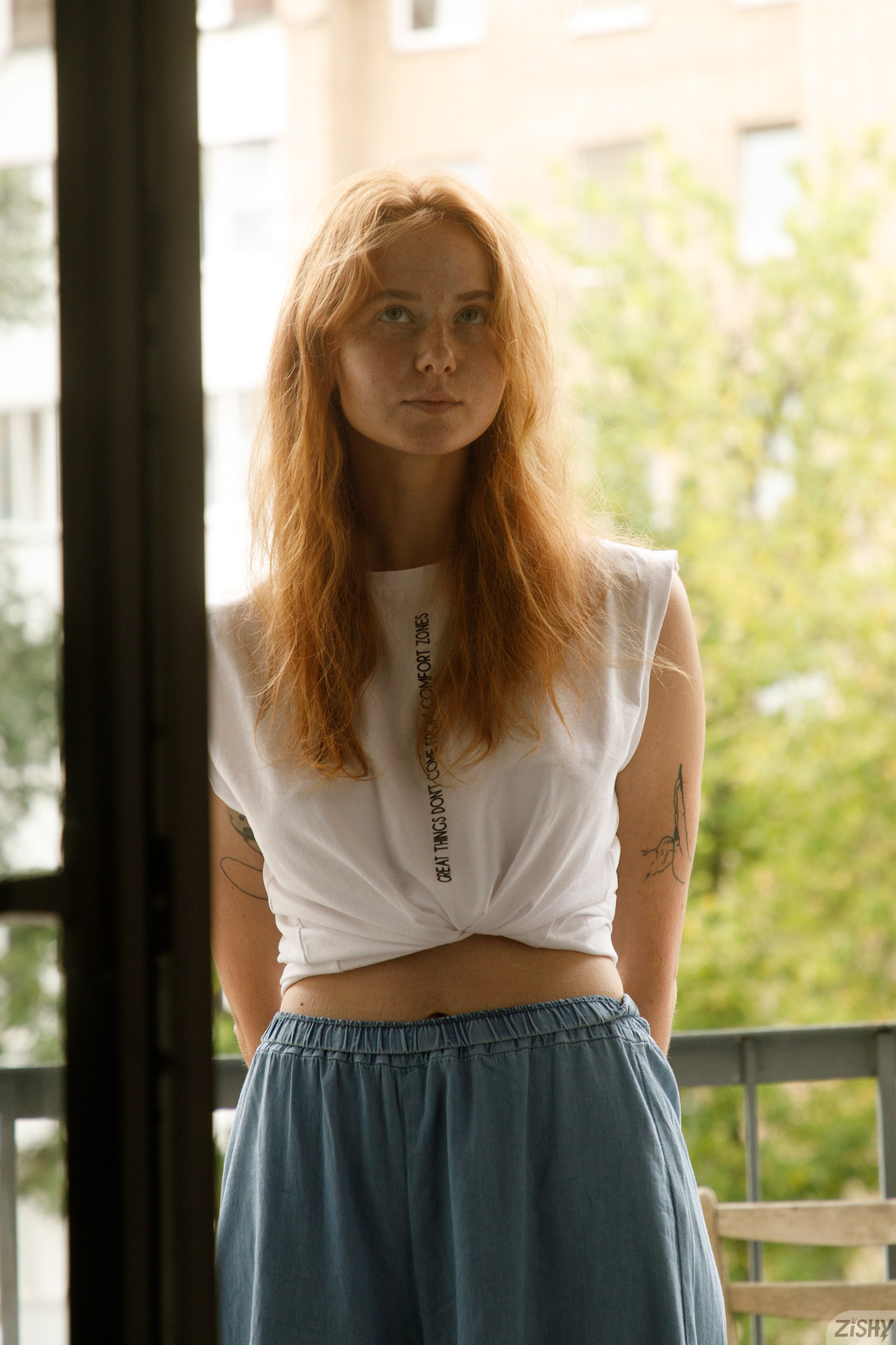 Farran Leclair in Zishy set Orange Pills Me