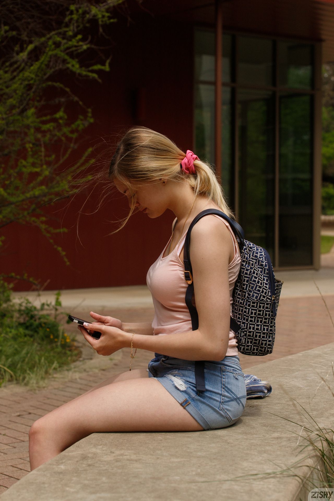 Amber Moore in Zishy set Christian Campus Review