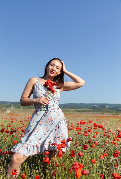Sumiko in Poppy Field from Metart