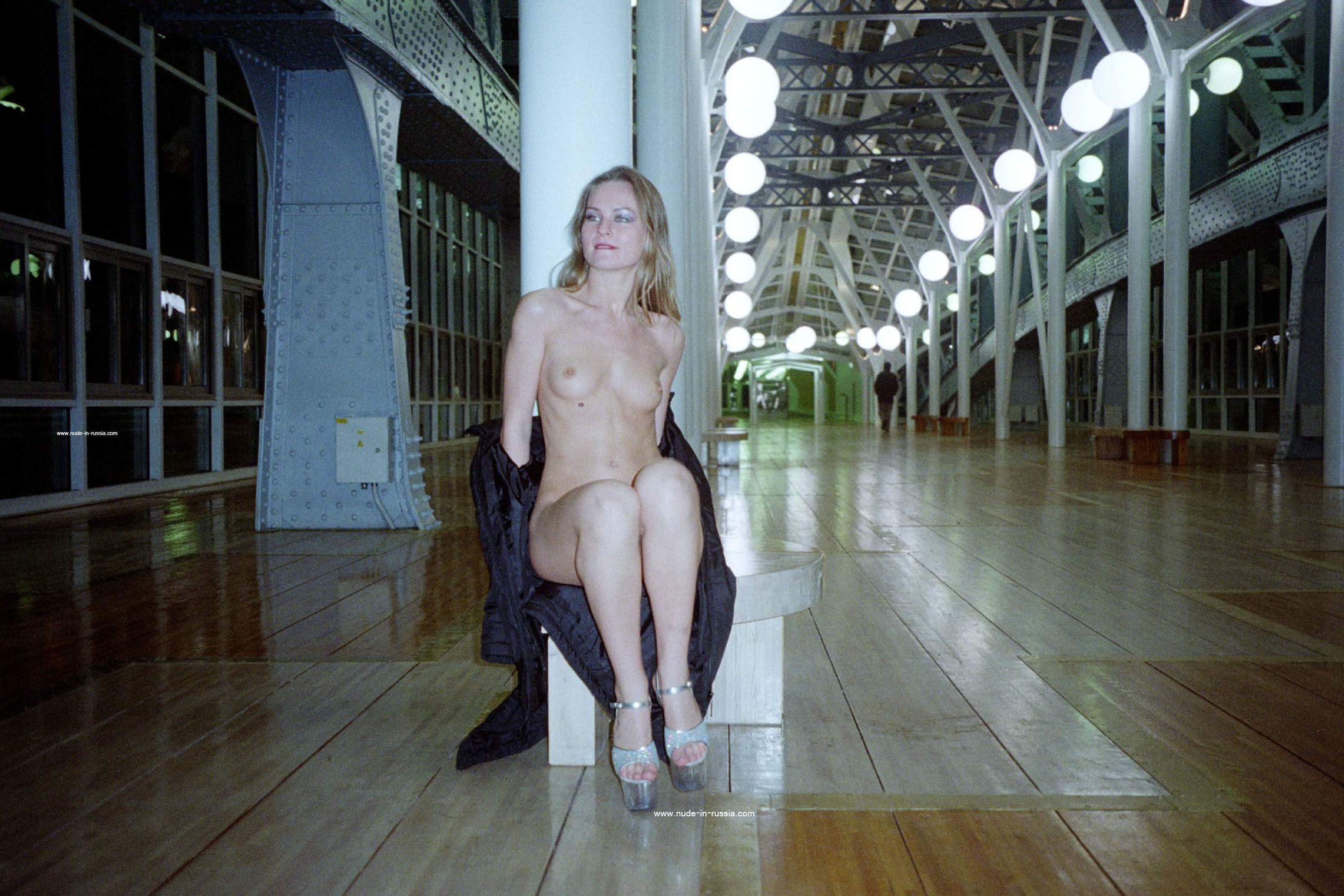 Sonja in Nude In Russia set Bogdan Khmelnitsky Bridge Moscow