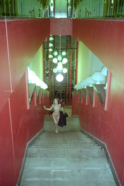 Sonja in Bogdan Khmelnitsky Bridge Moscow from Nude In Russia