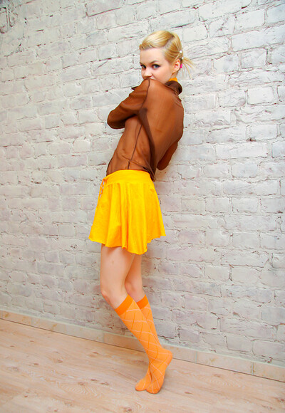 Cindy B in Cindy - Yellow Tights from Stunning 18