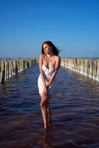 Angelina A in Sasyk-Sivash Salt Lake from Nude In Russia