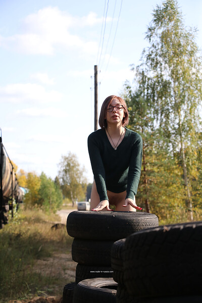 Elizaveta T in Railway Tanks from Nude In Russia