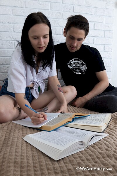 Loli Pop in studying before hot sex happens from We Are Hairy
