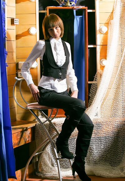 Alala K in Alala Vest And High Boots from Stunning 18