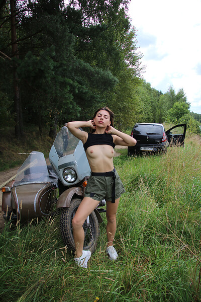 Dayana in Ural Motorcycle from Nude In Russia