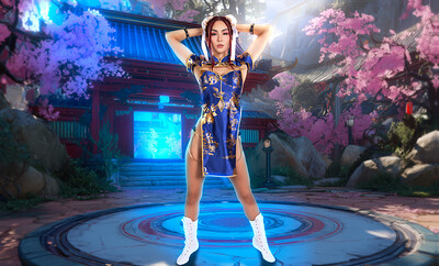 Scarlette Moon in Street Fighter Chun-Li from VR Cosplay X