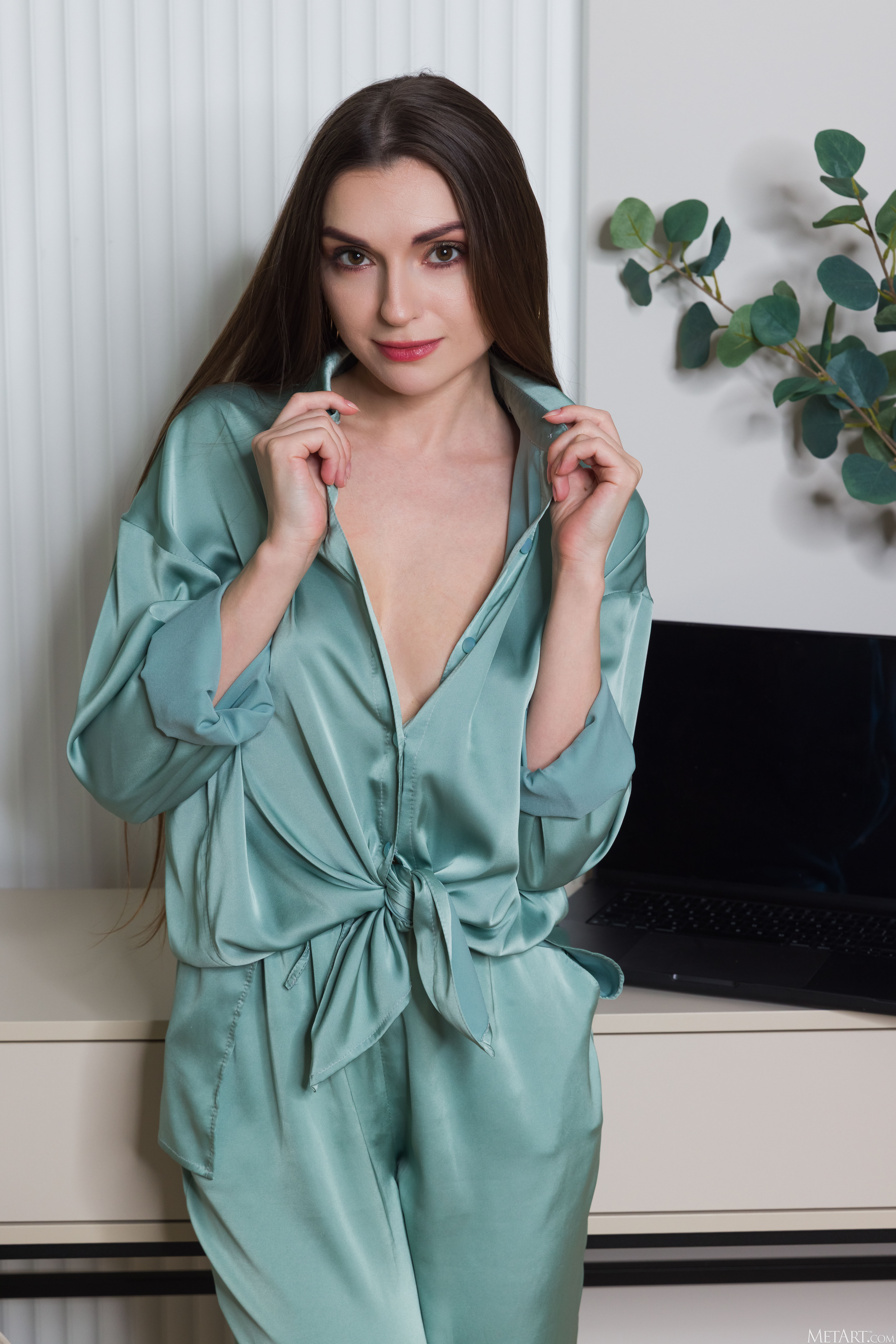 Monika May in Metart set Silk Seduction