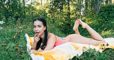 Siolo Smith in Sweet Siolo plays in her pink bikini from Club Sweethearts