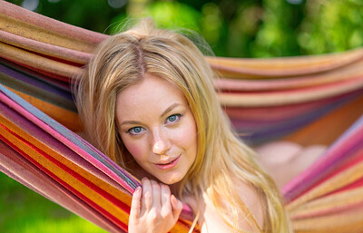Willow Hudson in Strips On The Hammock from Cosmid