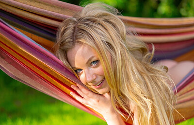 Willow Hudson in Strips On The Hammock from Cosmid