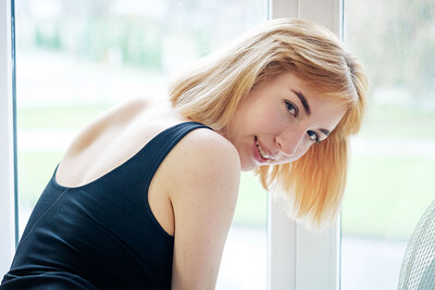 Lilly Mays in Legs Wide And Breasts Squeezed from Domingo View
