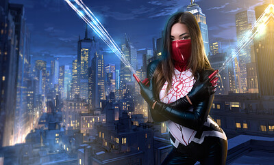 Polly Pons in Silk from VR Cosplay X