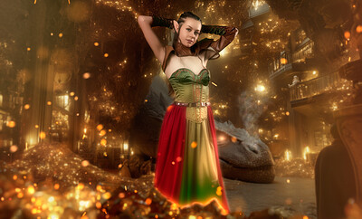Selena Love in VR Cosplay X set The Hobbit Tauriel
