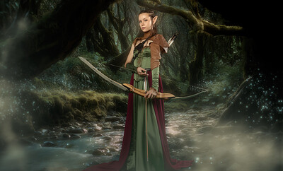 Selena Love in VR Cosplay X set The Hobbit Tauriel