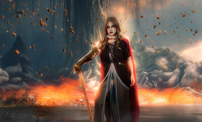 Octavia Red in Elden Ring Malenia from VR Cosplay X