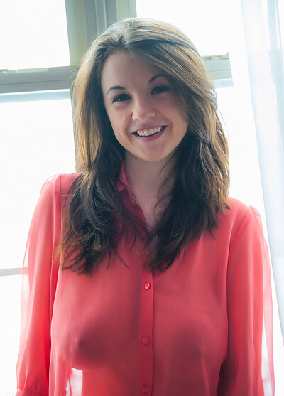 Emily Born in Pink Sheer Shirt from Cosmid
