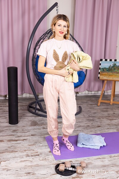 Candy Rose in Enjoys Naked Yoga For Her Workout from We Are Hairy