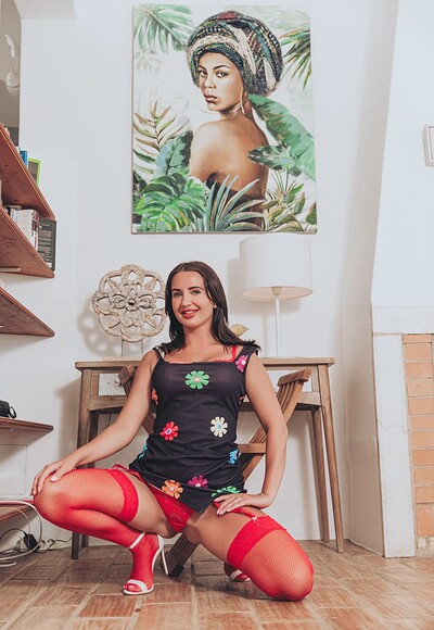 Gina Barrett in Spotted Surprises from More Than Nylons