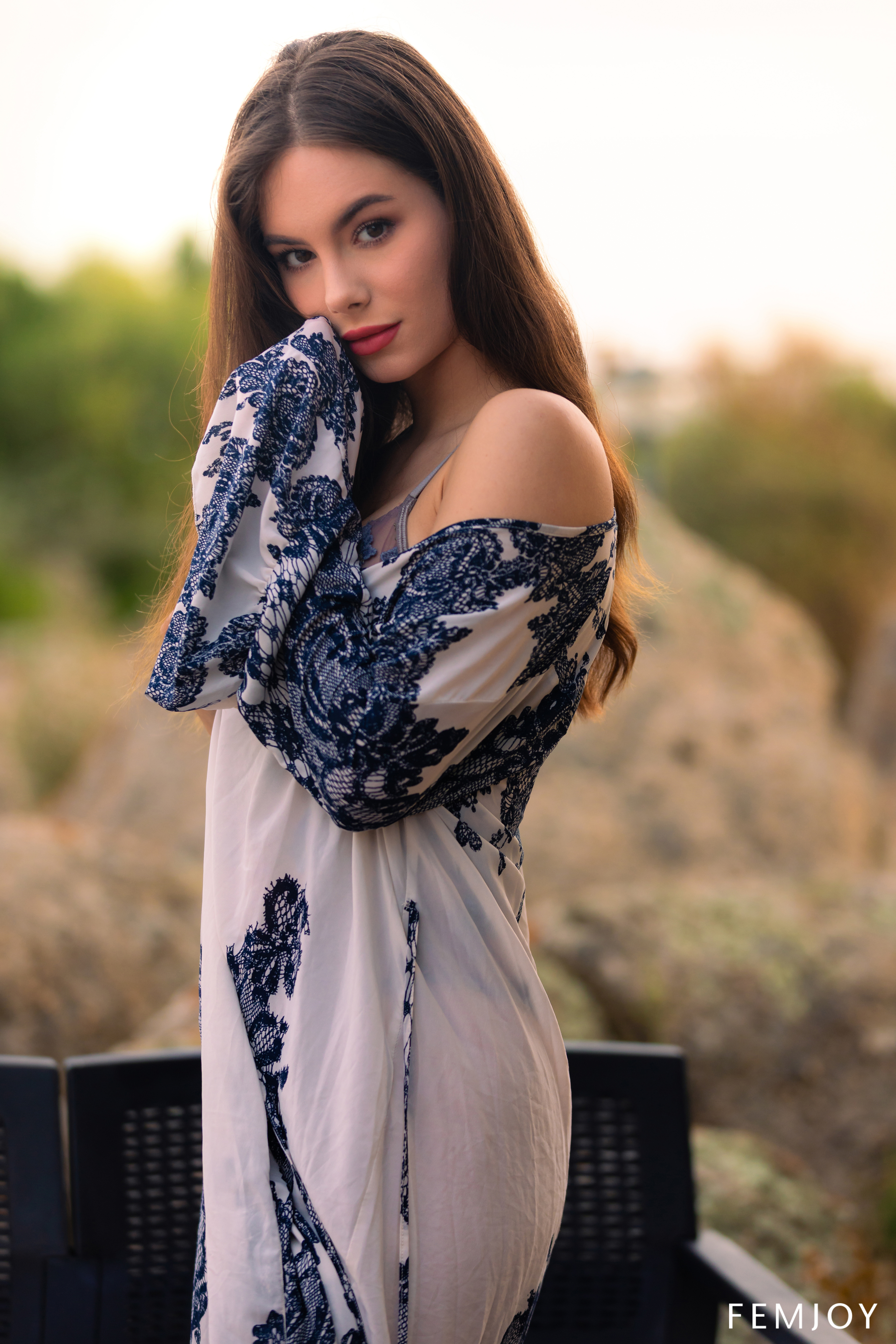 Liz Ocean in Femjoy set Balcony