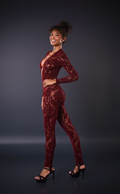 Barbie Rous in Hugged In Burgundy from Istripper
