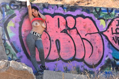 Veronica in Topless Jogger from FTV Milfs