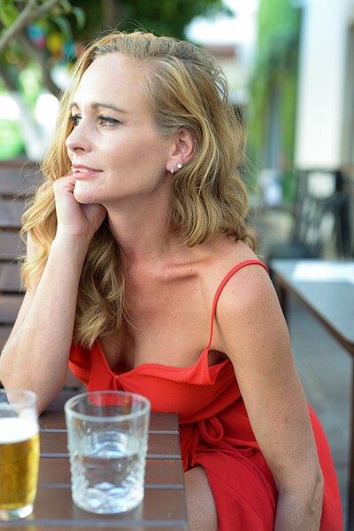 Eve in Red Dress Cafe from FTV Milfs