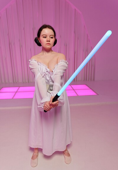 Luke and Leia's playful roleplay escalates into a hardcore battle where the winner takes it all in deep, with Luke's dramatic May the Force be with you! sealing their intense, incestuous climax.