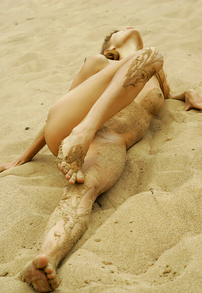Alina in Alina Playing In The Sand from Stunning 18