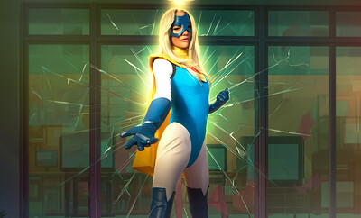Kenna James in Dispatch Blonde Blazer from VR Cosplay X