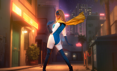 Kenna James in Dispatch Blonde Blazer from VR Cosplay X
