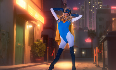 Kenna James in Dispatch Blonde Blazer from VR Cosplay X