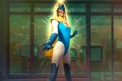 VR Cosplay X Kenna James in Dispatch Blonde Blazer