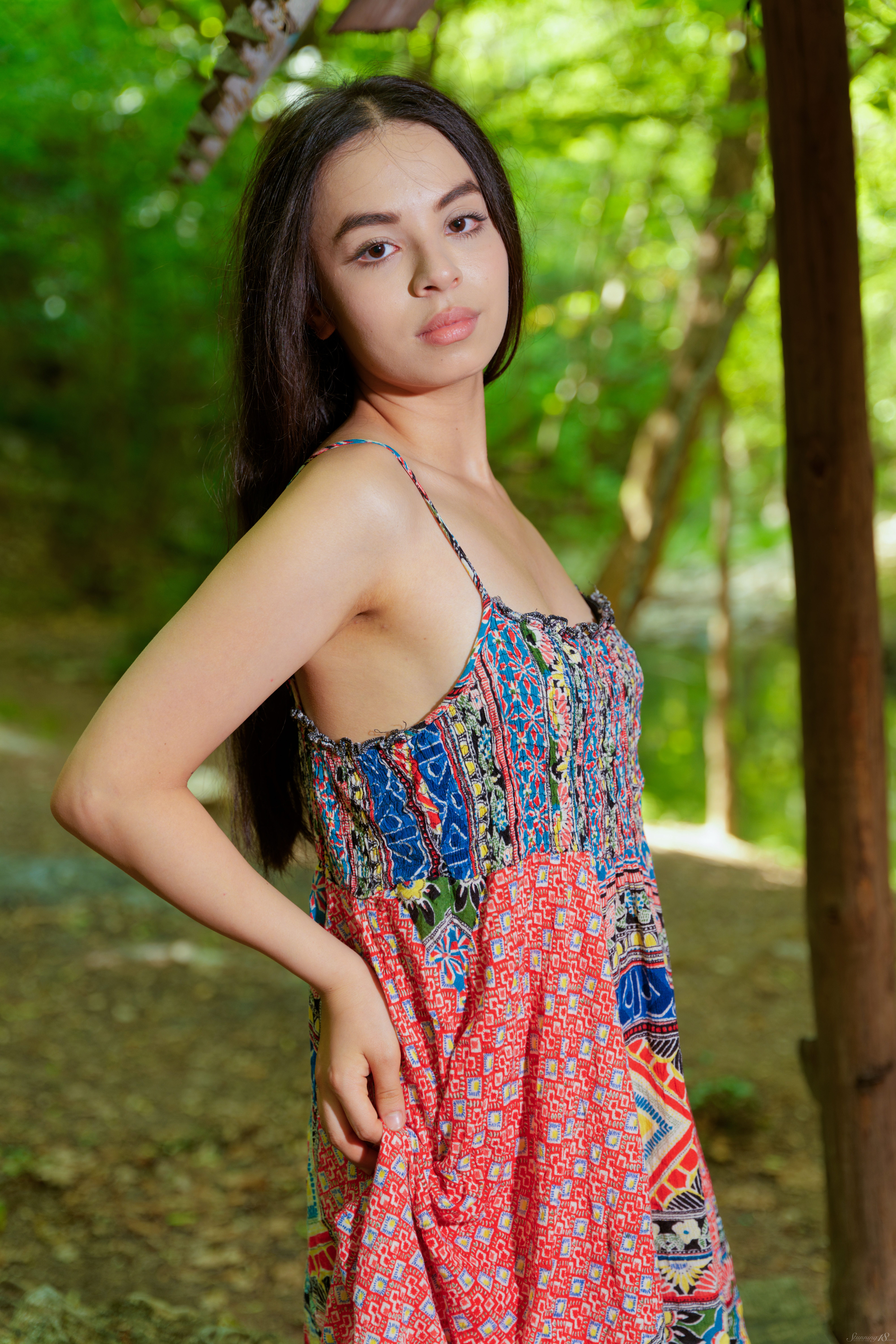 Eveline in Stunning 18 set A Hut By The Stream