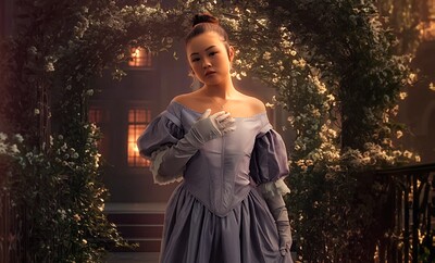 Lulu Chu in Bridgerton Lady in Silver from VR Cosplay X