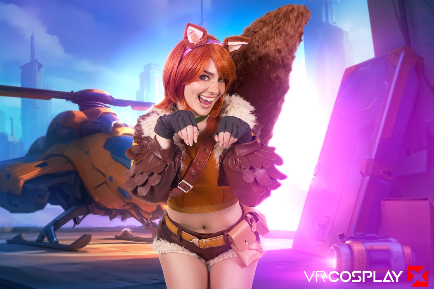Maddie Wren in VR Cosplay X set Marvel Rivals Squirrel Girl