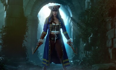 Koda Monroe in Assassin's Creed Black Flag Resynced from VR Cosplay X