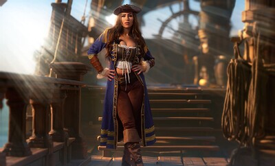 Koda Monroe in Assassin's Creed Black Flag Resynced from VR Cosplay X