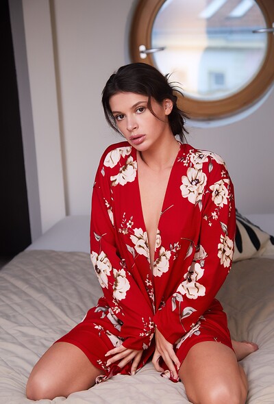 Asandra Dewy in Red Mood from Metart